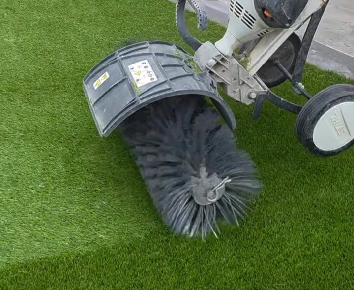 Proceso profesional de instalación de césped artificial