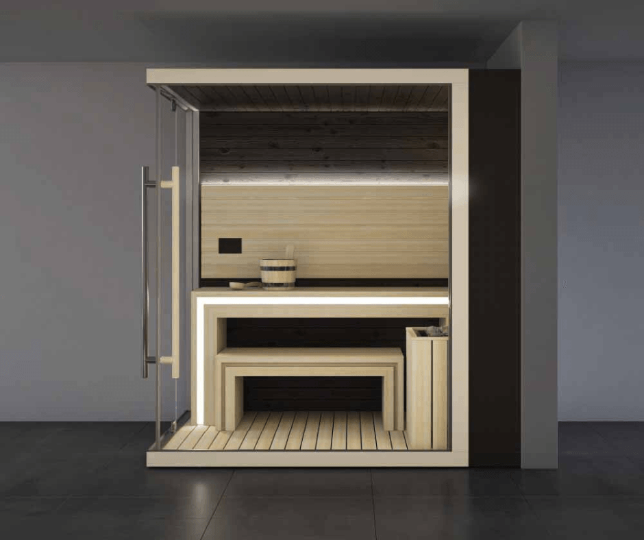 JACUZZI SAUNA SASHA COM PORTA NO LADO CURTO
